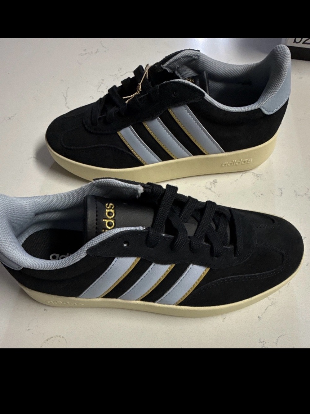 Adidas Barreda Black White Gum Retro Shoes Women 5.5 / Men 4.5 JP7108